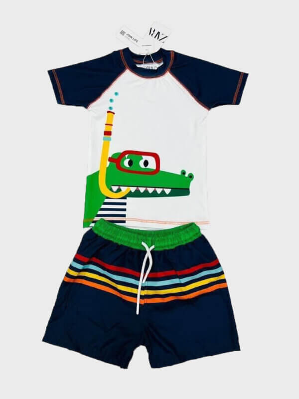 Deniz Tshirt Şort Çocuk İkili Mayo Takım