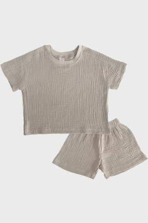 Oversize Müslin Şort Takım