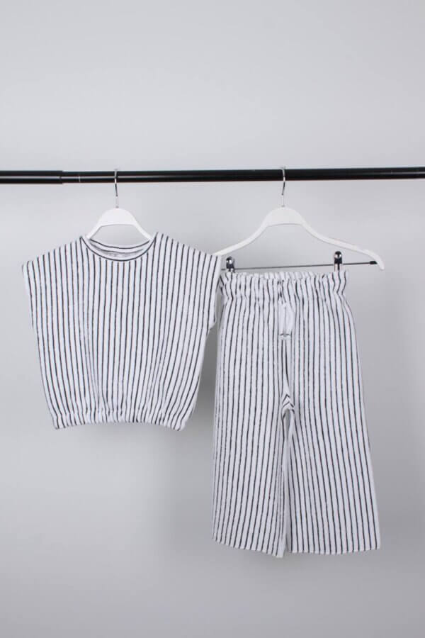 Havlu Kısa Kol Zebra Pantolon Takım - Görsel 3