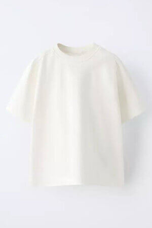 Beyaz Oversize Çocuk Tshirt