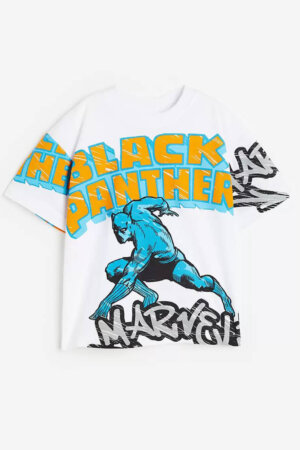 Black Panther Baskılı Çocuk Tshirt