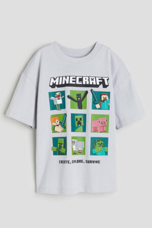Minecraft Baskılı Çocuk Tshirt