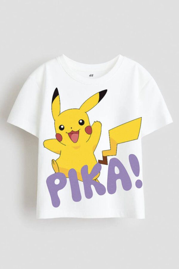 Pika Baskılı Çocuk Tshirt