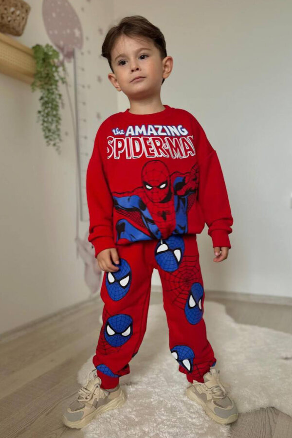Baskılı Sweatshirt Pantolon Takım - Görsel 3