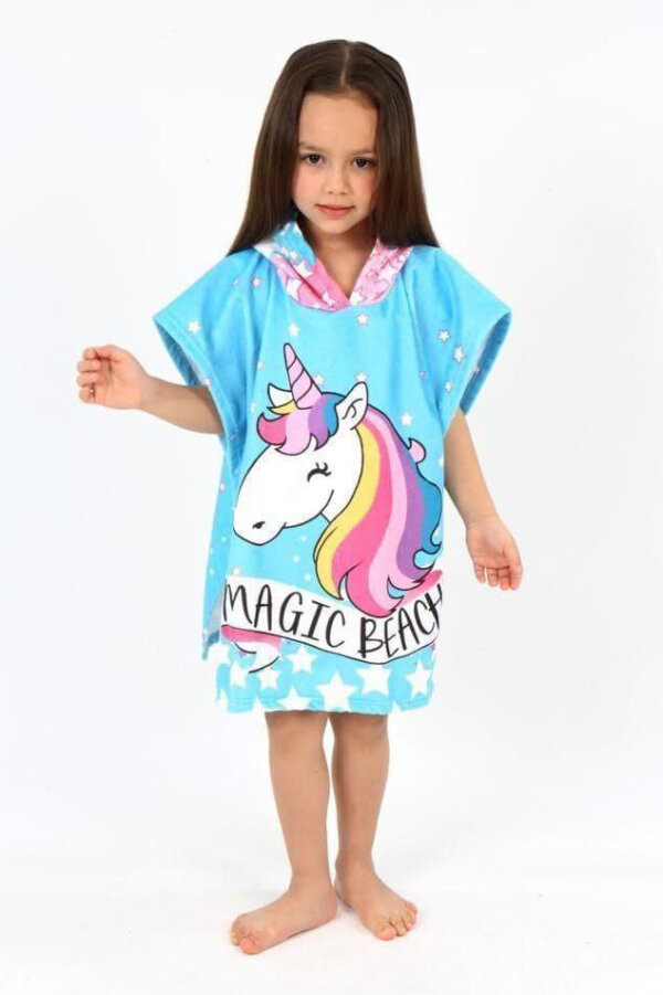 Unicorn Panço Baskılı Çocuk Plaj Havlusu