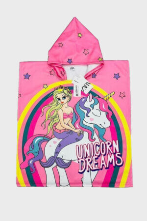 Unicorn Panço Baskılı Çocuk Plaj Havlusu